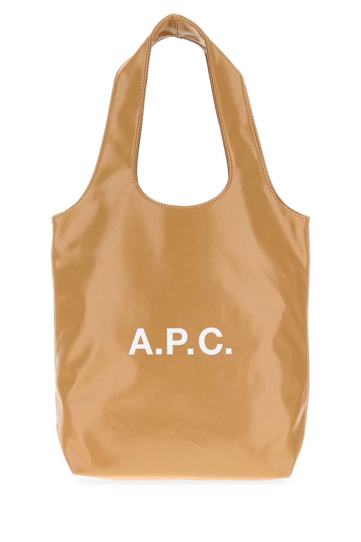 トートバッグ A.P.C. CARAMEL SYNTHETIC LEATHER SHOPPING BAG PUAAT-H61820CAF_00_91c797db-