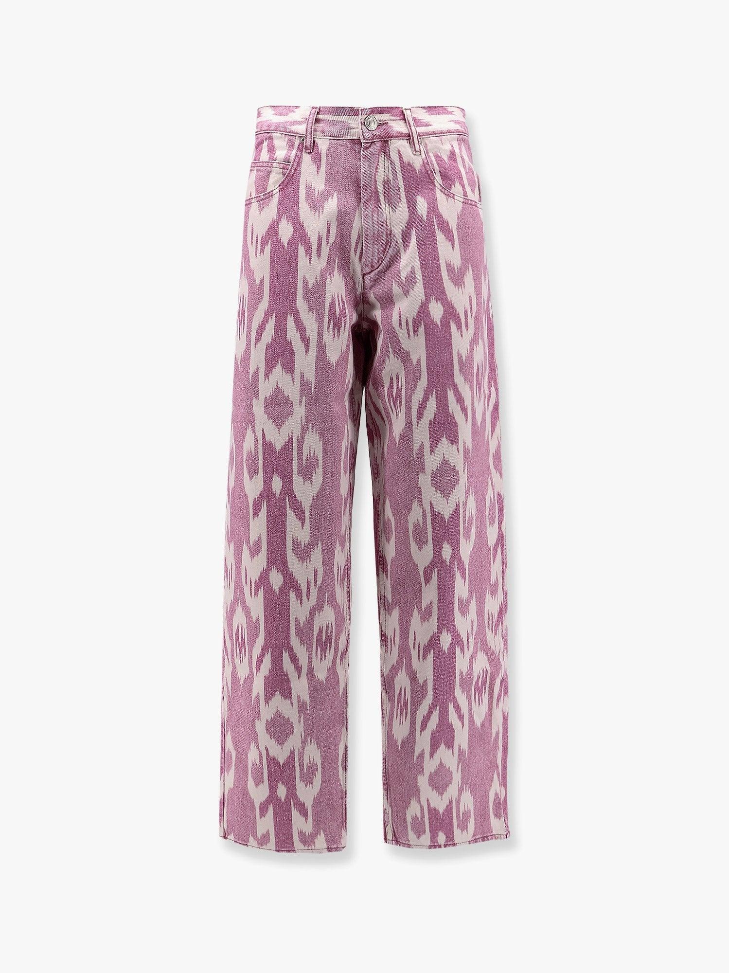 パンツ MARANT ETOILE Joanny denim trouser with ikat print Isabel Marant Marant Etoile Joanny Denim Trouser With Ikat