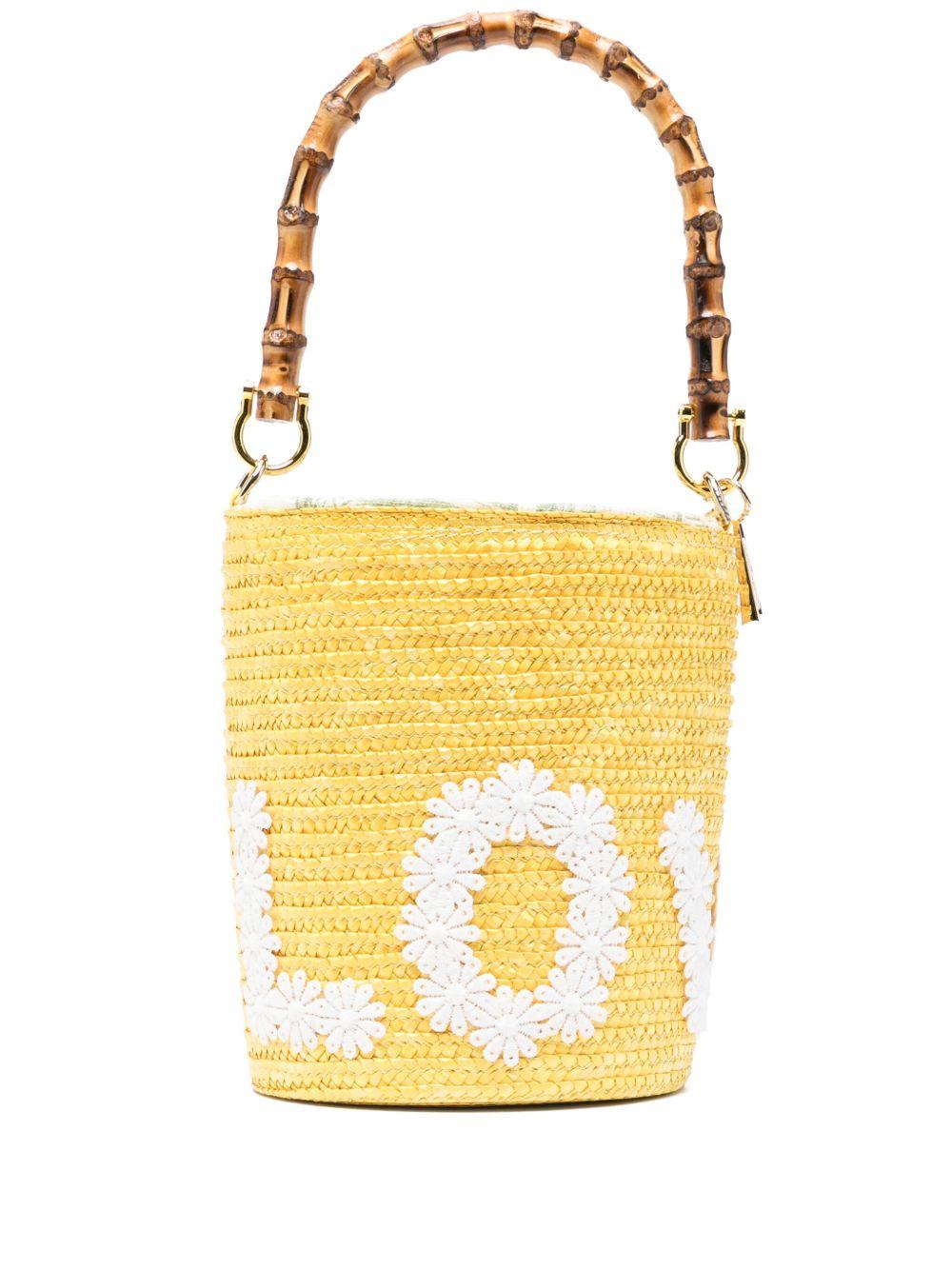 バックパック・リュック La Milanesa LOV-G Bucket Bags & Backpacks love bag in straw LaMilanesa Love Bucket Bag In Straw Color Red | italist