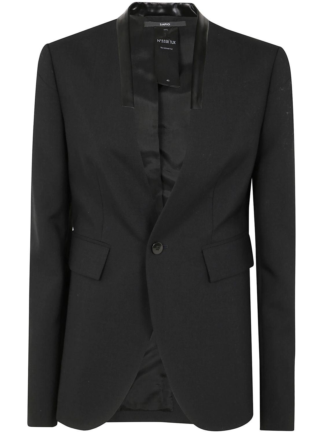ジャケット SAPIO MOHAIR TUX SINGLE BRESTED BLAZER SAPIO Blazers, sport coats and suit jackets for Women