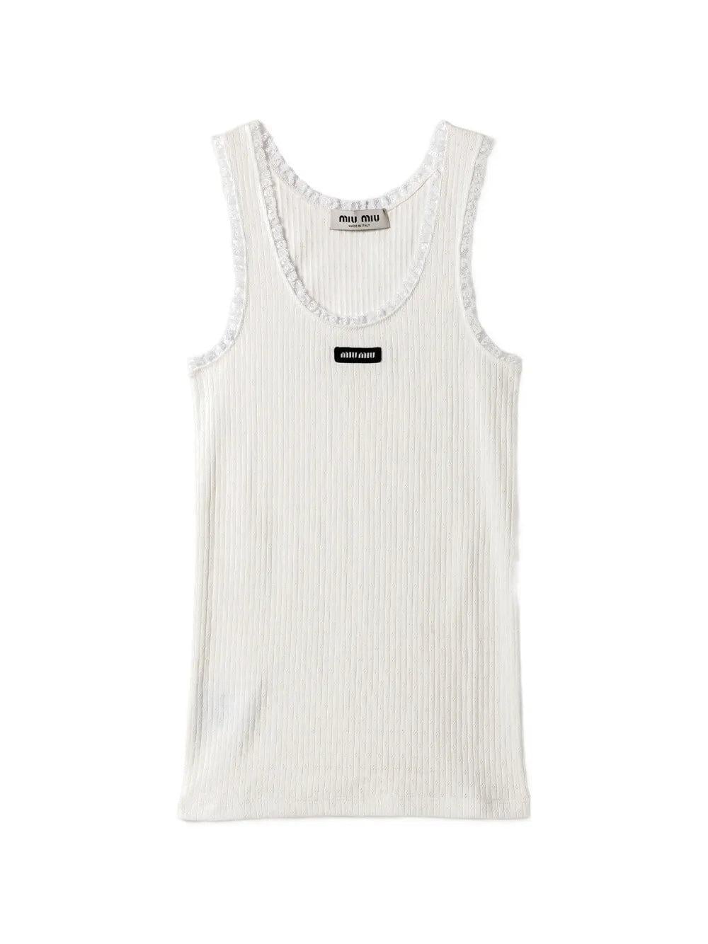 Miu Miu Sleeveless and tank tops for Women | Online Sale up to 62