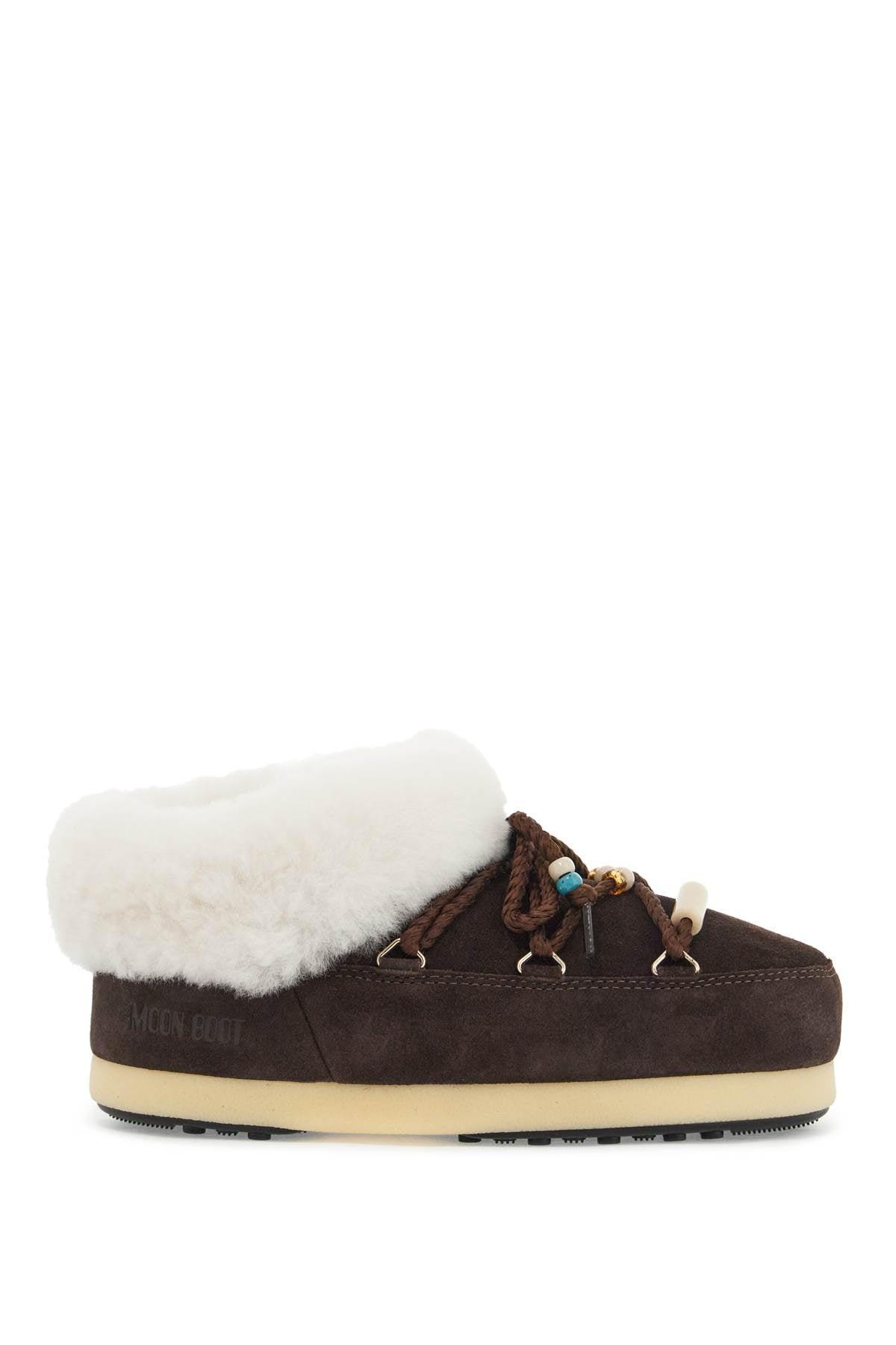 ショートブーツ・ブーティ MOON BOOT 'Mule suede beads' ankle boots Brown Moon Boot Suede Beads Mules in Brown | Lyst