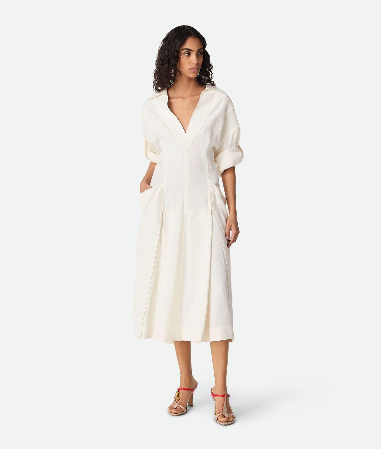 Bottega Veneta V-neck cotton dress ワンピース Bottega Veneta V-neck cotton dress ワンピース