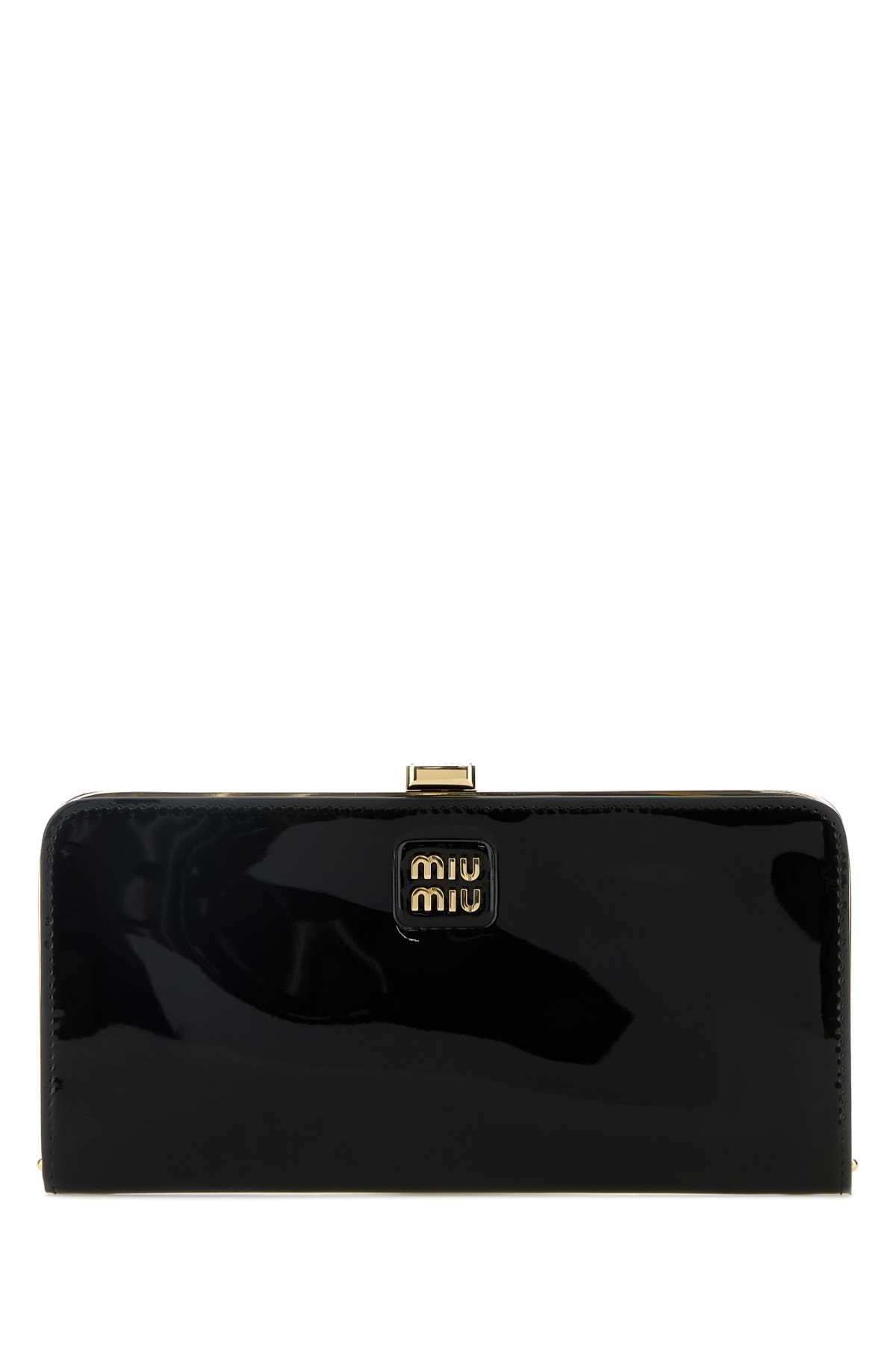 Leather wallet Miu Miu Black in Leather - 42880231