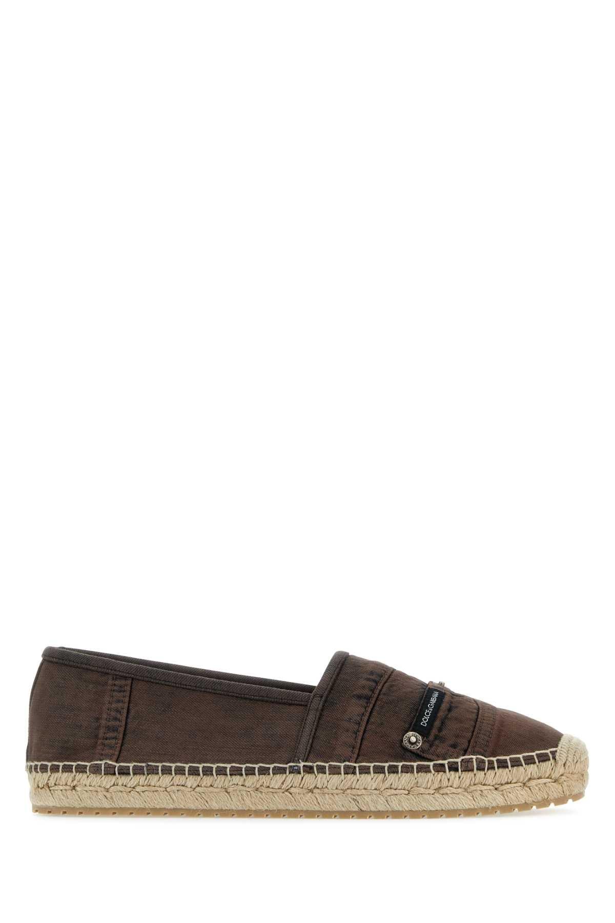 サンダル DOLCE & GABBANA Brown Denim Espadrilles Dolce & Gabbana Denim Espadrilles | Lyst