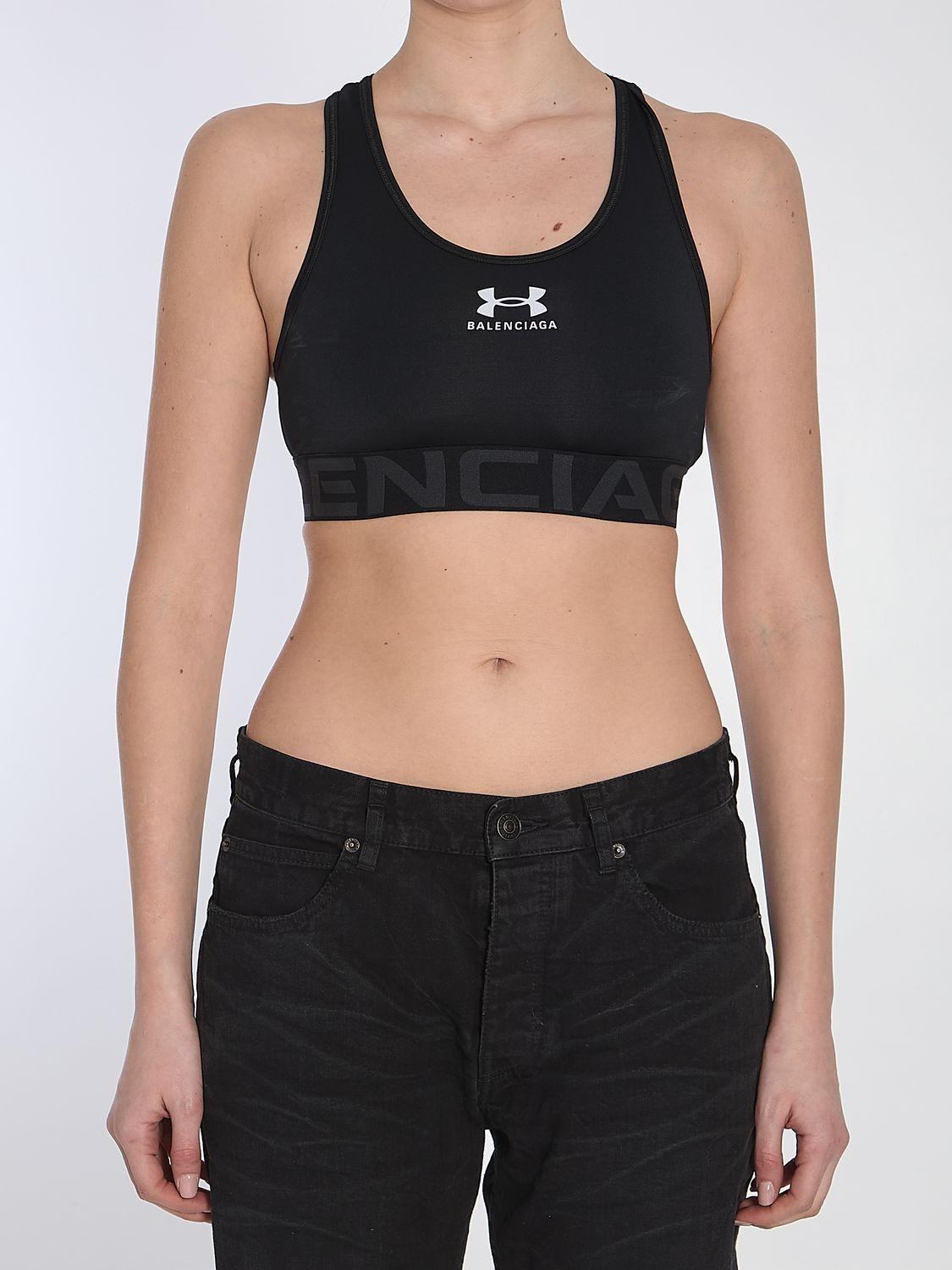 ブラジャー Balenciaga Black Tech Jersey Balenciaga X Under Armour Bra Balenciaga Tech Jersey X Under Armourâ Bra in Black | Lyst