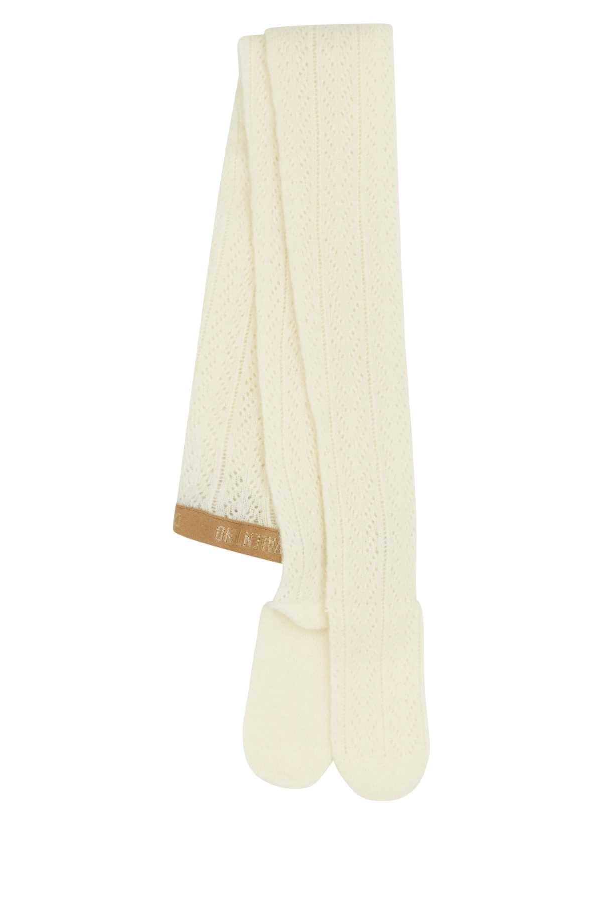 ヘアアクセサリー VALENTINO IVORY STRETCH MOHAIR BLEND SOCKS Valentino Garavani Ivory Stretch Mohair Blend Collant in