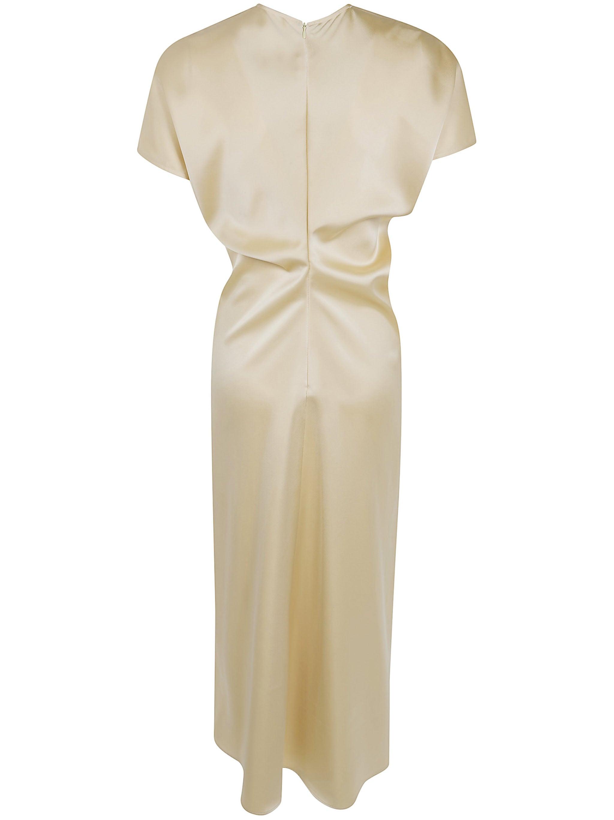 knee length dresses for ladies Mina Midi Dress ~ Champagne Luxe Satin – Show Me Your Mumu
