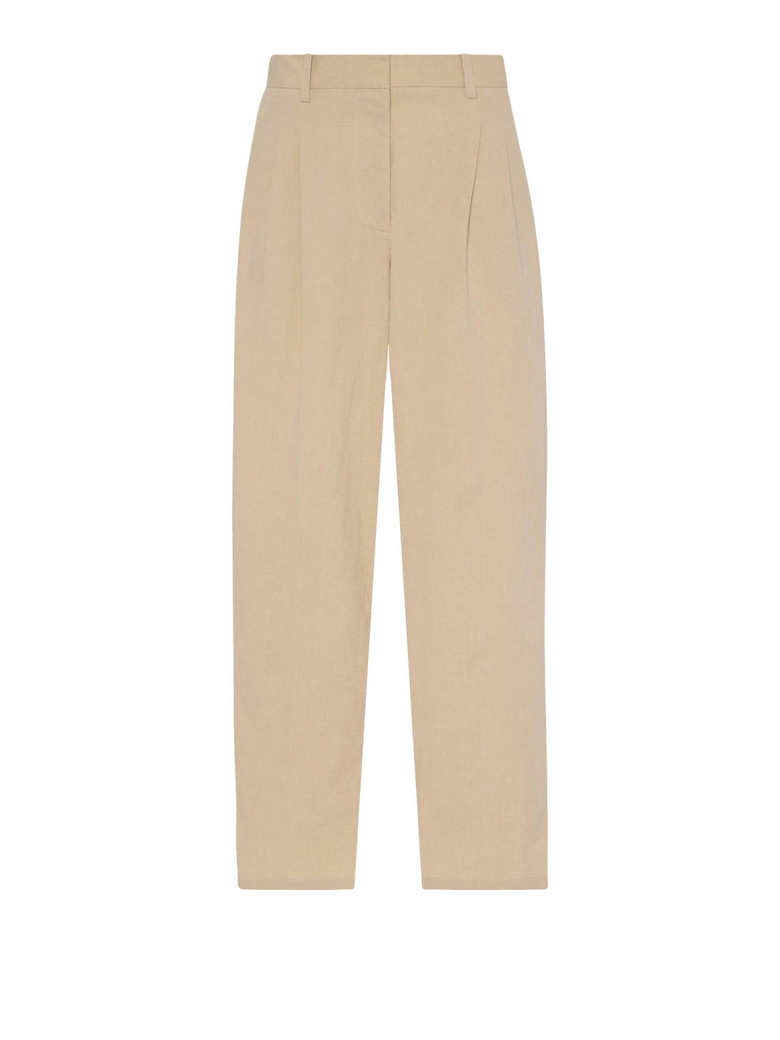 The Row Light Khaki Trousers in Natural | Lyst
