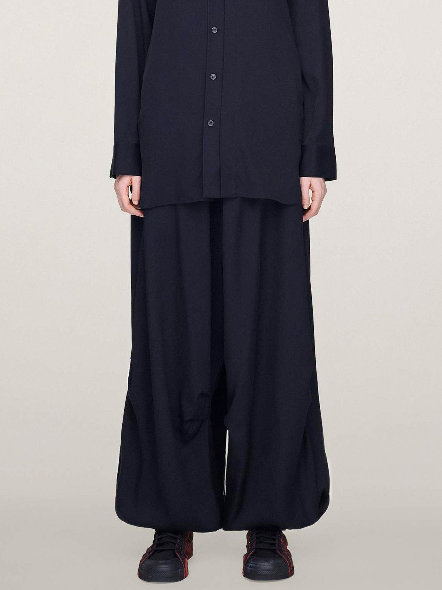 Y-3 サイドジップワイドパンツ ネイビー Yohji yamamoto Y-3