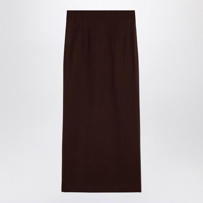 スカート THE ANDAMANE Hot Chocolate Shelby maxi skirt in wool andamane--Hot-Chocolate-Shelby