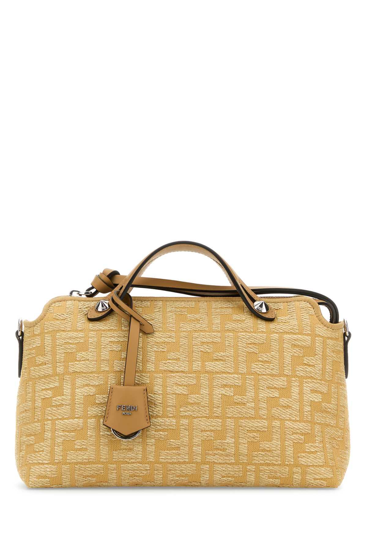 トートバッグ FENDI Embroidered Raffia Medium By The Way Handbag Fendi Embroidered Raffia Medium By The Way Handbag in