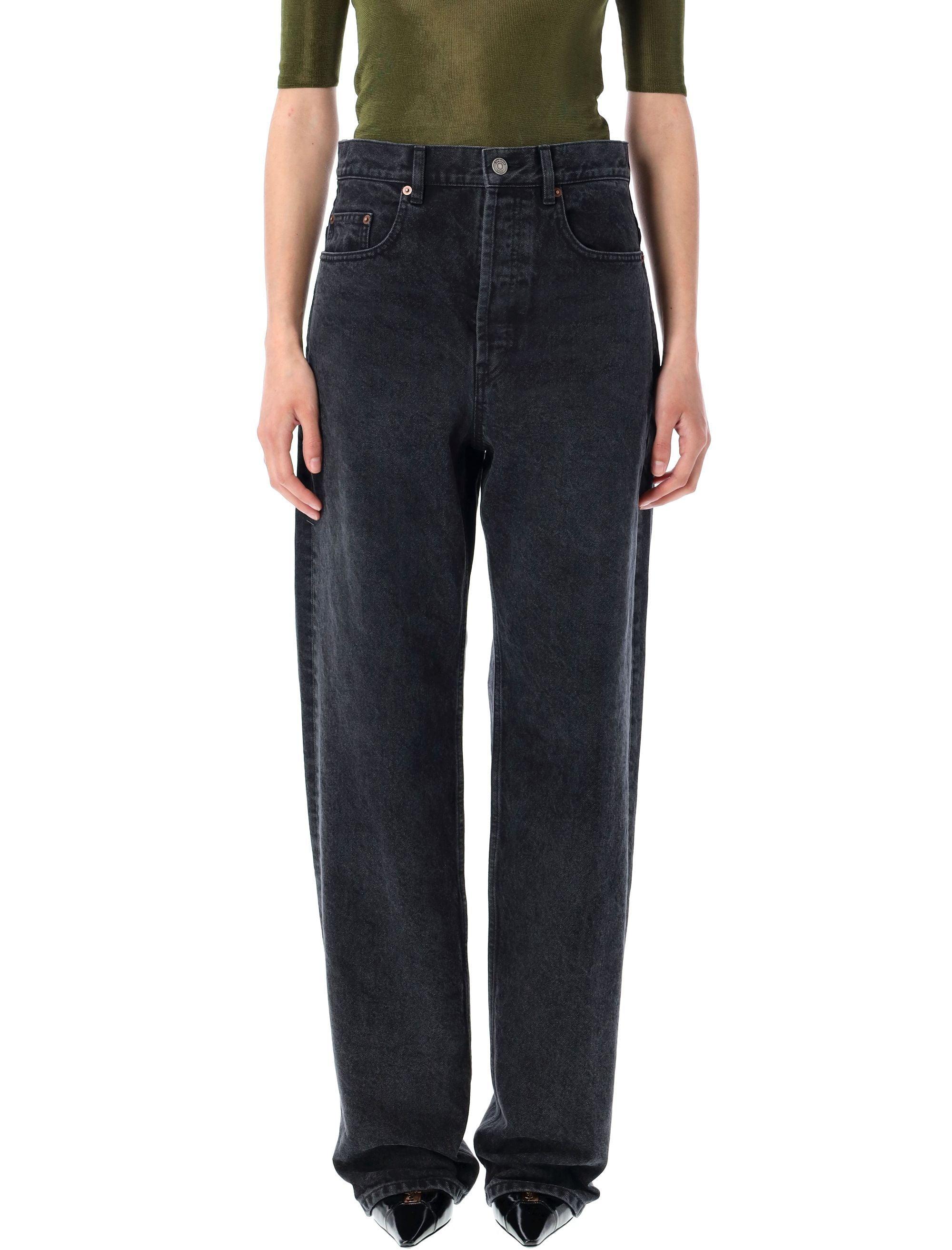【関税＆送料込み】Saint Laurent Used Paris Denim Carrot-Fi Saint Laurent Used Paris Denim Carrot-Fit Jeans in Black | Lyst
