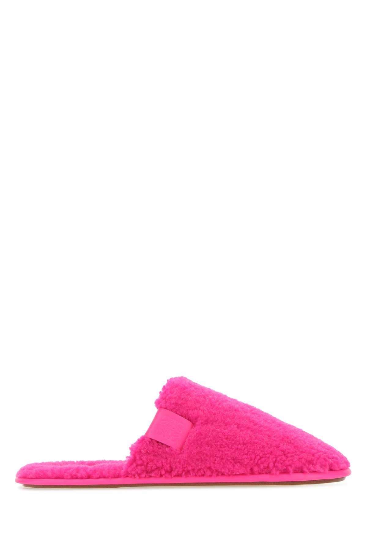 サンダル LOEWE Fluo Pink Eco Shearling Slippers Loewe Fluo Pink Eco Shearling Slippers | italist