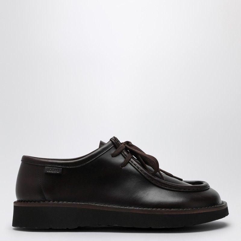 Loewe Faro Leather Lace-Up Shoes in Black for Men | Lyst
