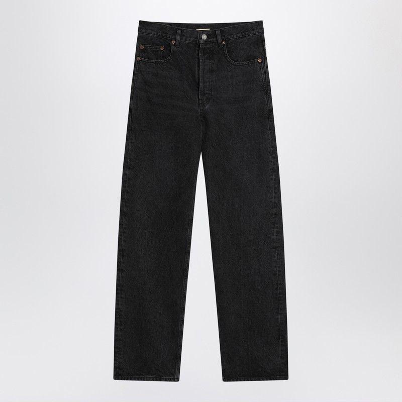 デニム・ジーパン Saint Laurent Black Carrot-Fit Jeans With A Washed Effect Saint Laurent Carrot-Fit Jeans With A Washed Effect in Black