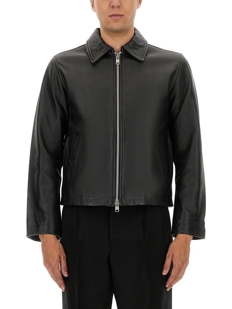 sunflower Short Leather Jacket in Black for Men | Lyst
