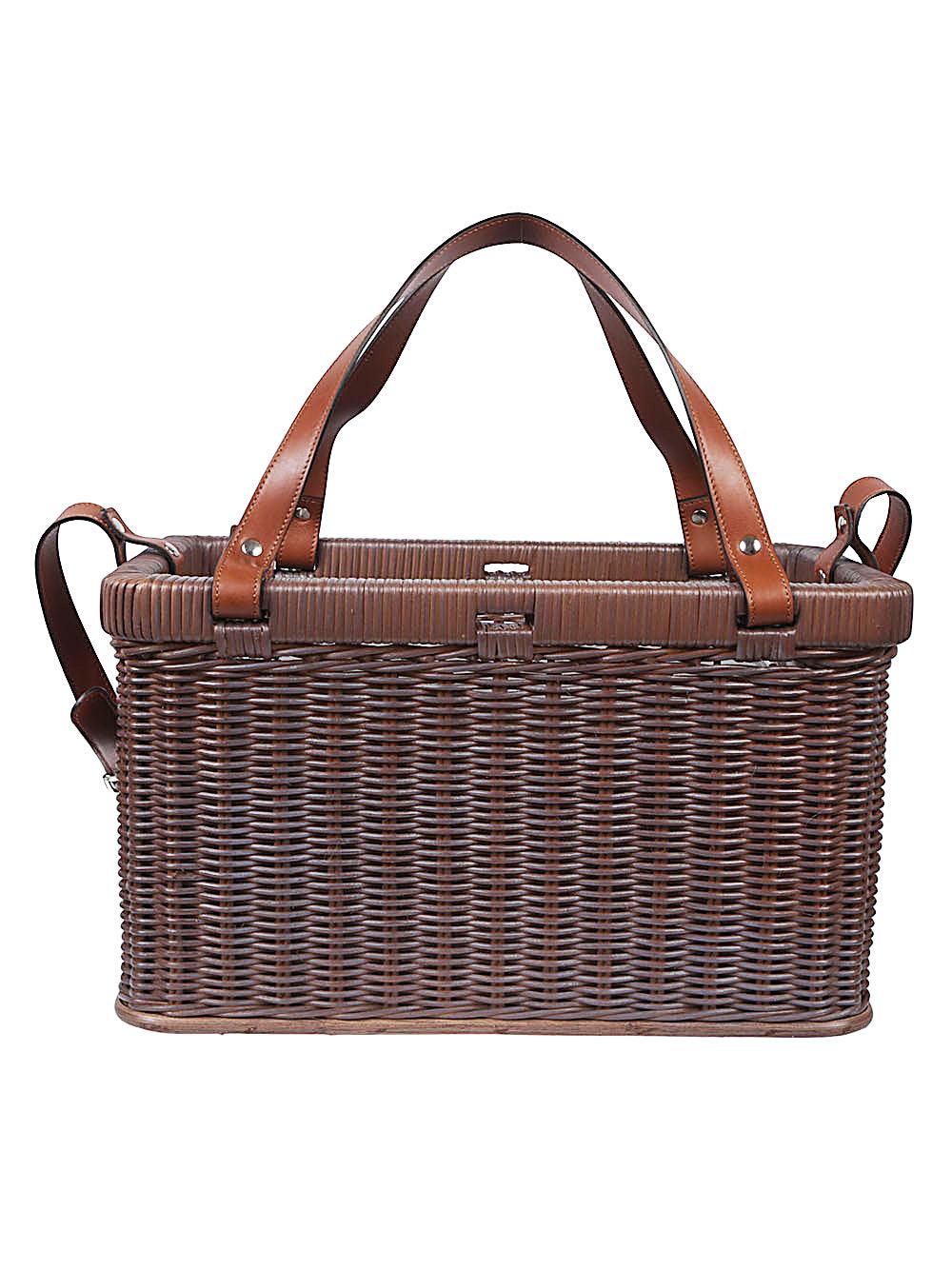 【関税&送料込み】Brunello Cucinelli Wicker Basket Bag Brunello Cucinelli Wicker Basket Bag in Brown | Lyst