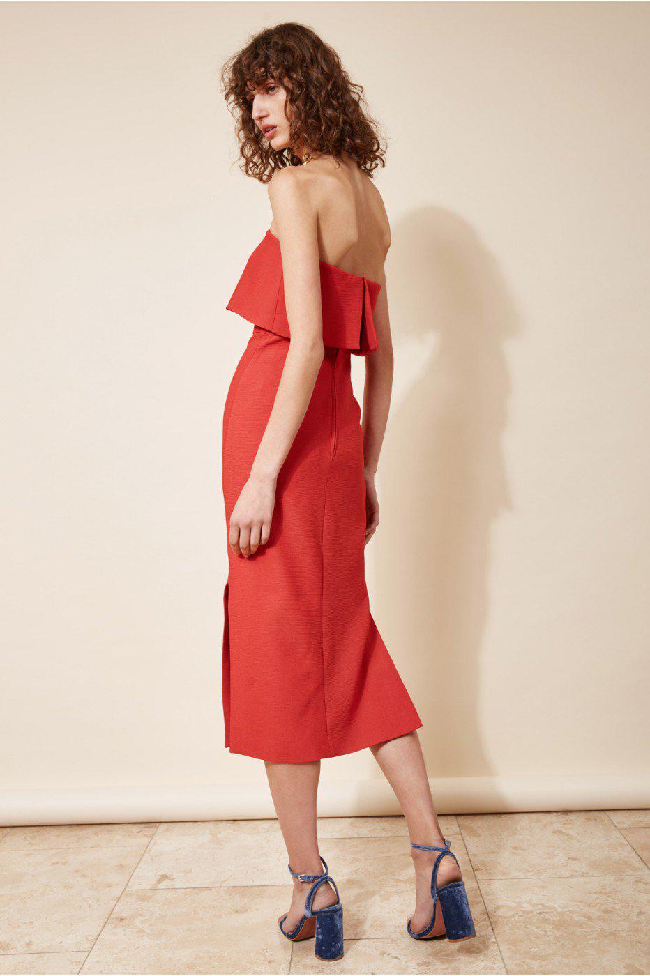 Lyst - C/Meo Collective Infinite Strapless Dress in Red