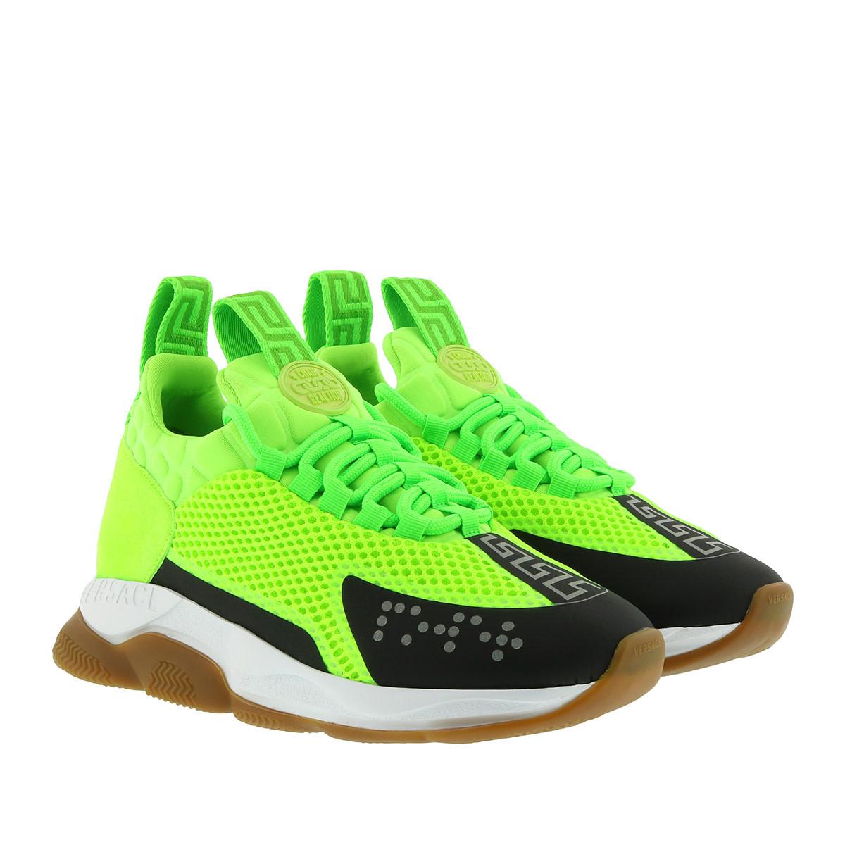 Versace Synthetic Cross Chainer Sneakers in Green - Lyst