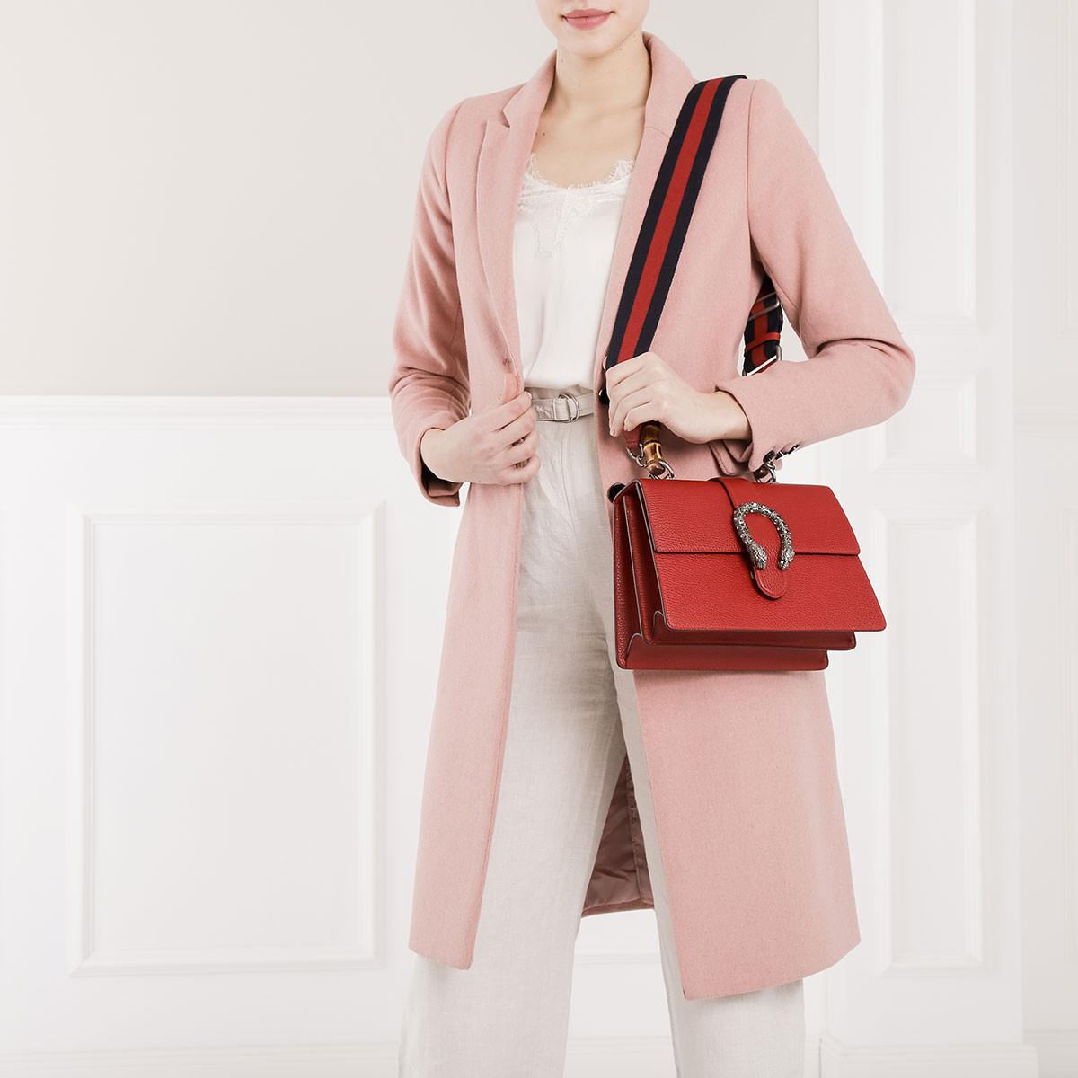 dionysus medium top handle bag red