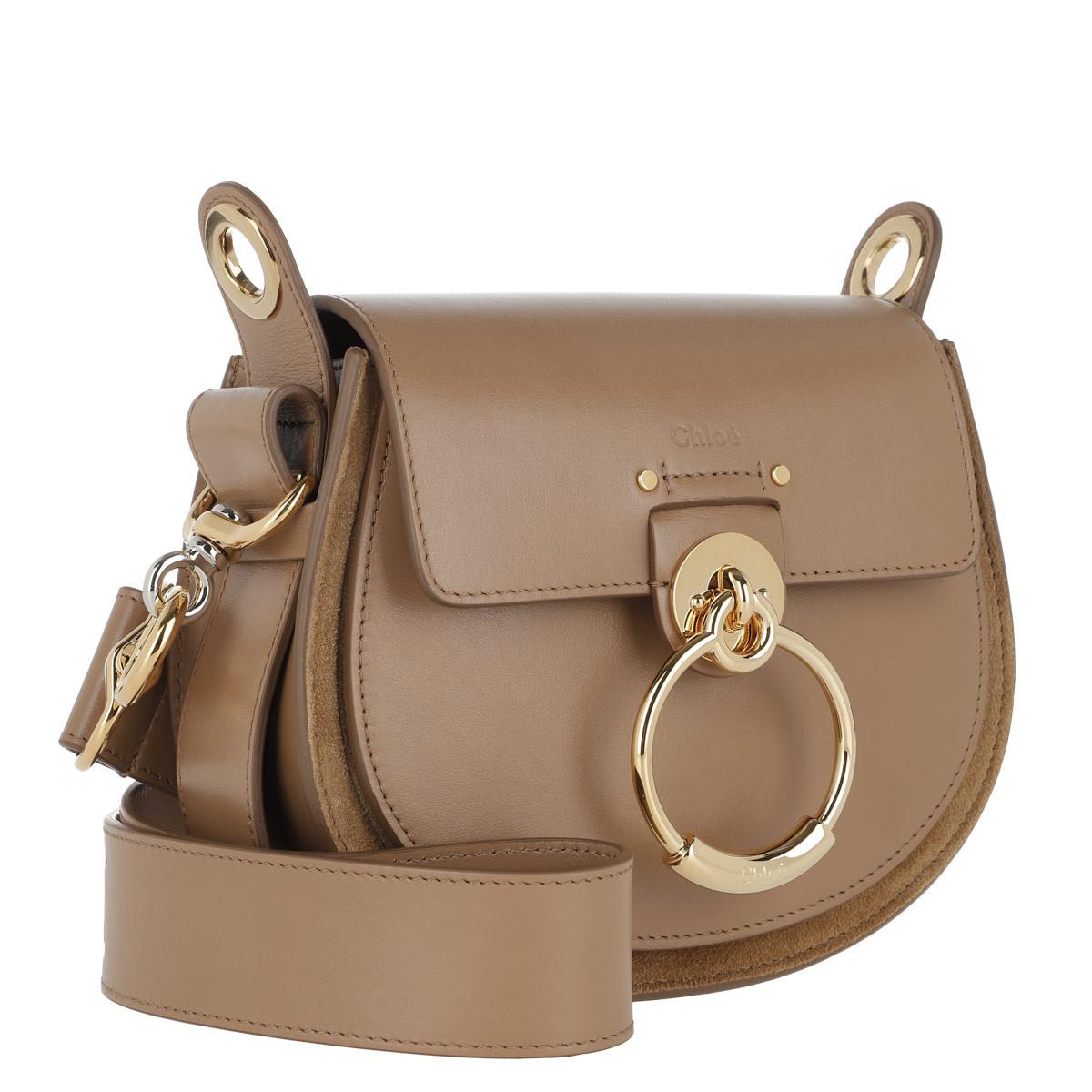 chloe tess bolsa nut color