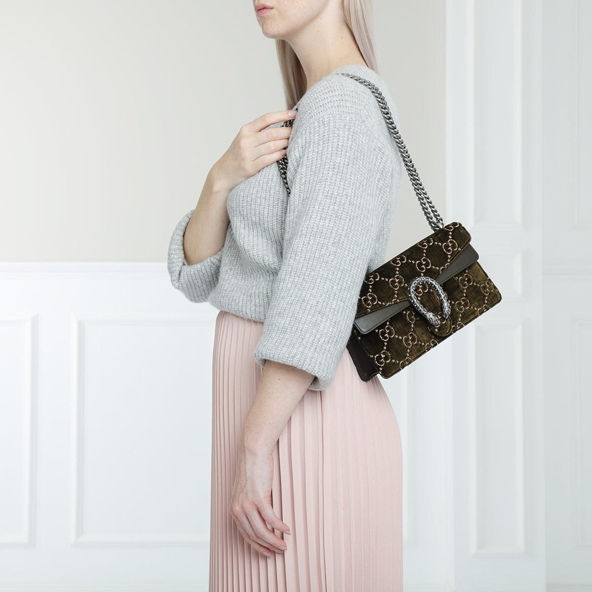 dionysus gg velvet small shoulder bag