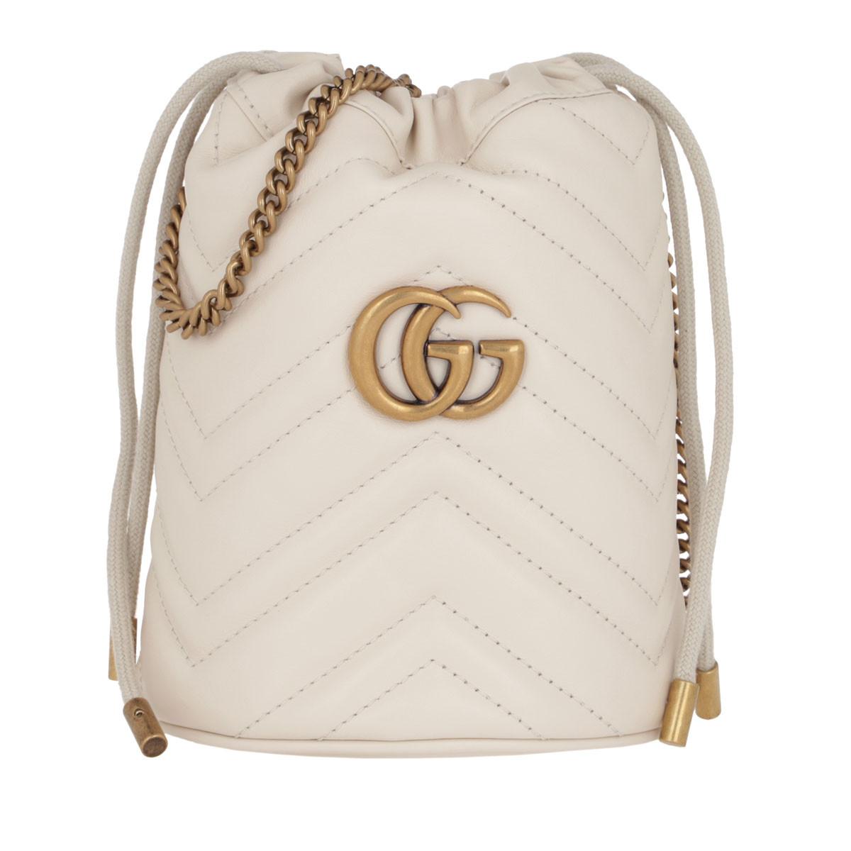 gucci mini bucket bolsa white