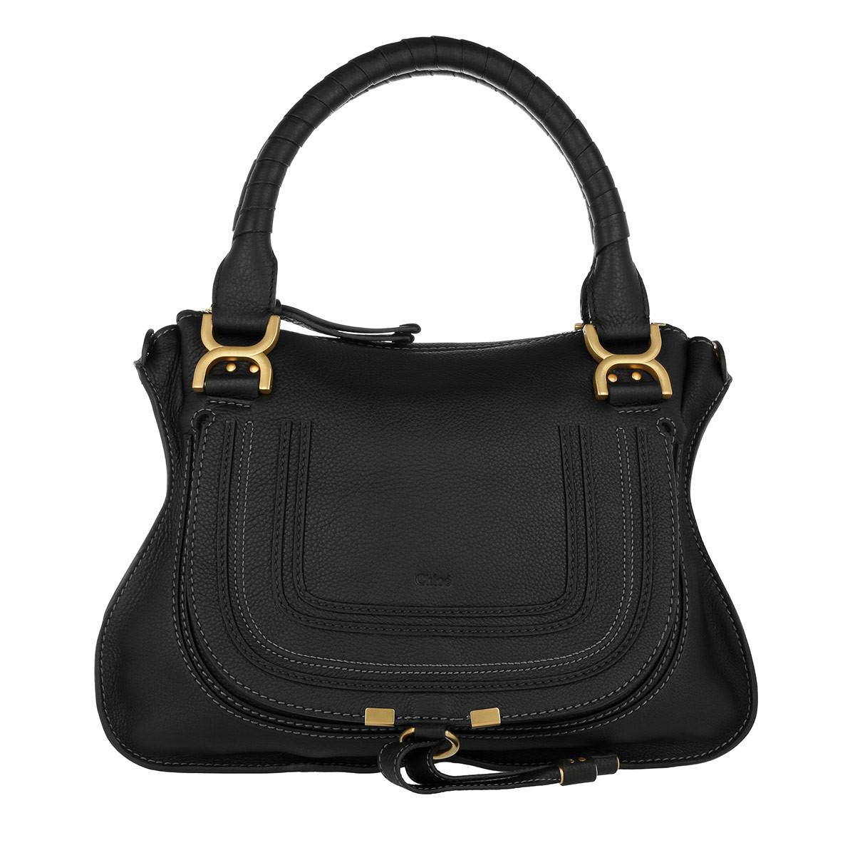 Chloé Marcie Small Leather Satchel in Black - Save 44% - Lyst