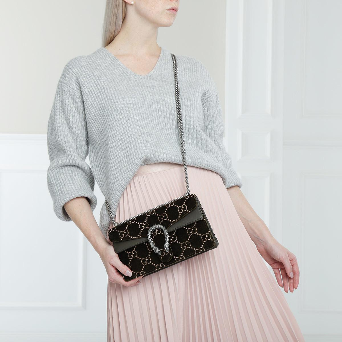 small gg velvet backpack