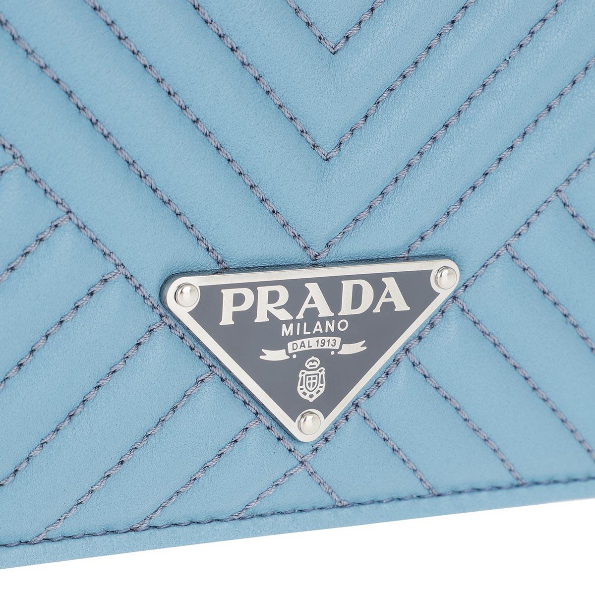 Prada Mini Crossbody Bag Quilted Leather Astrale in Blue - Lyst