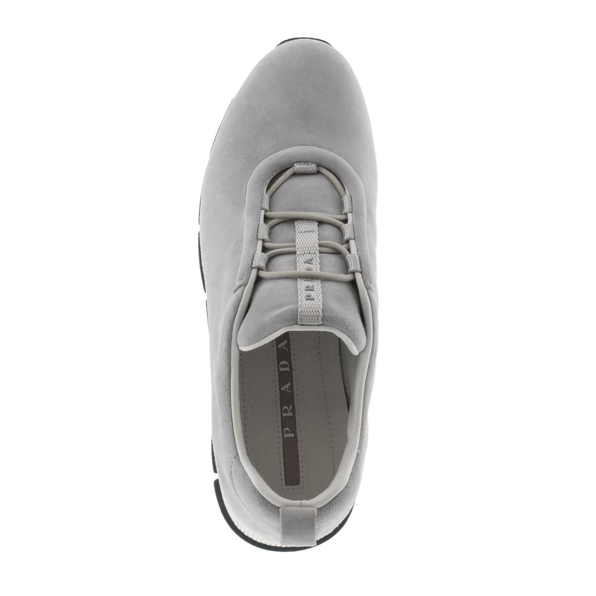 Prada Leather Calzature Donna Sneaker Nube in Grey - Lyst