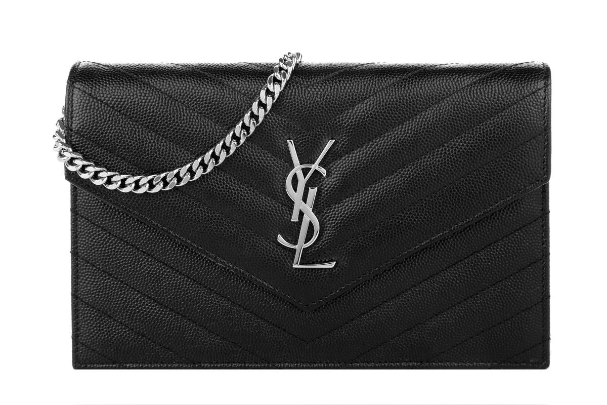 ysl wallet on chain black