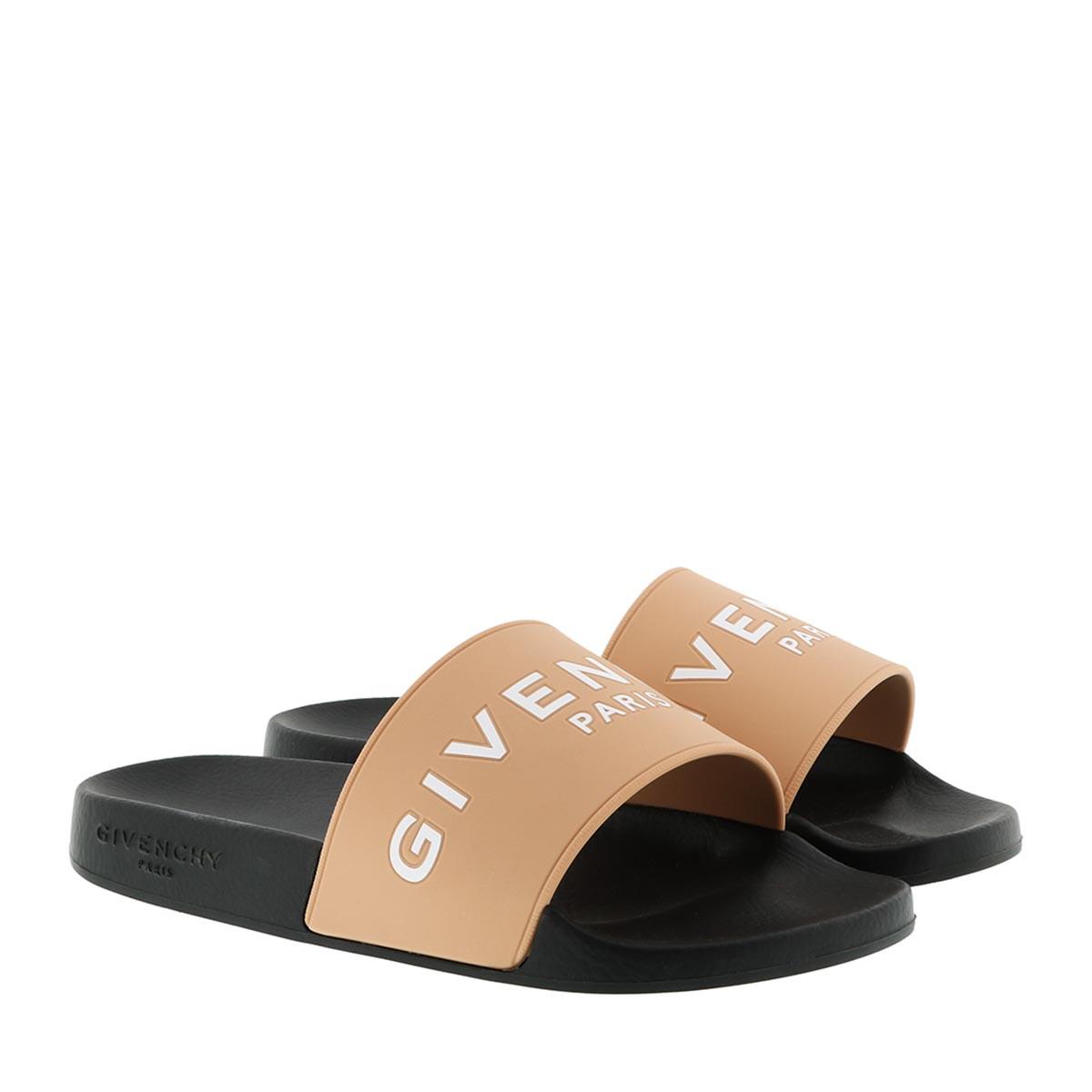 Givenchy Rubber Slides Sandals Nude in 