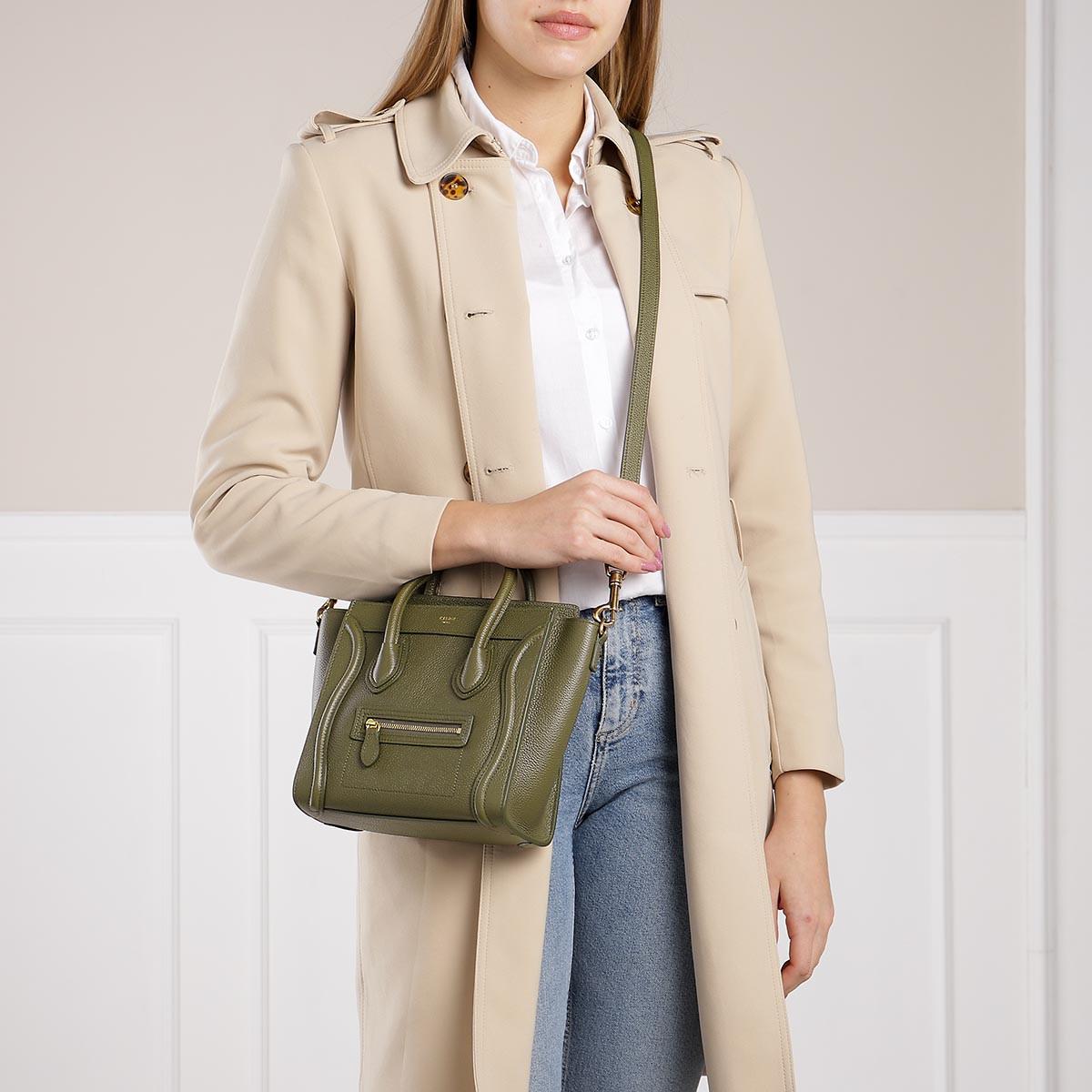 celine luggage green