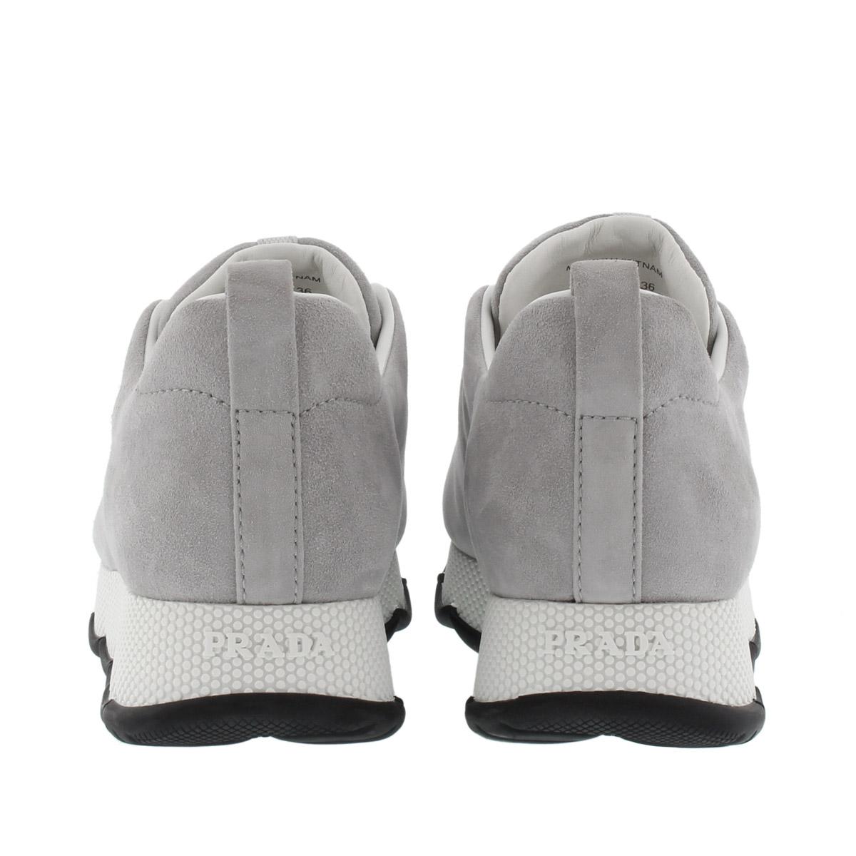 Prada Leather Calzature Donna Sneaker Nube in Grey - Lyst
