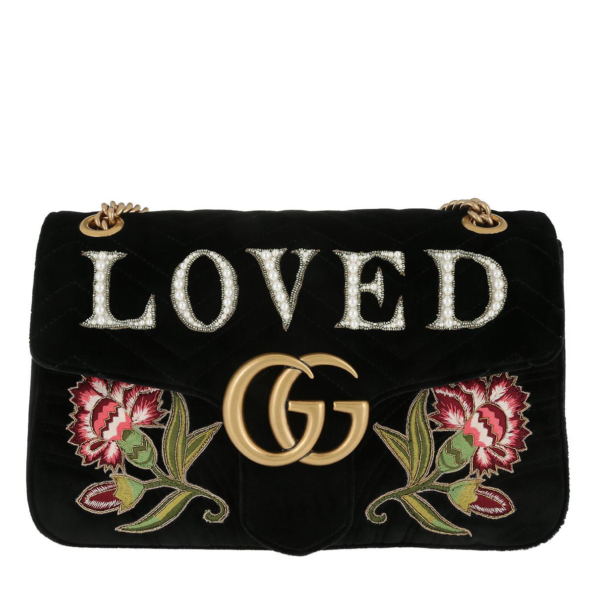 gucci marmont embroidered bag