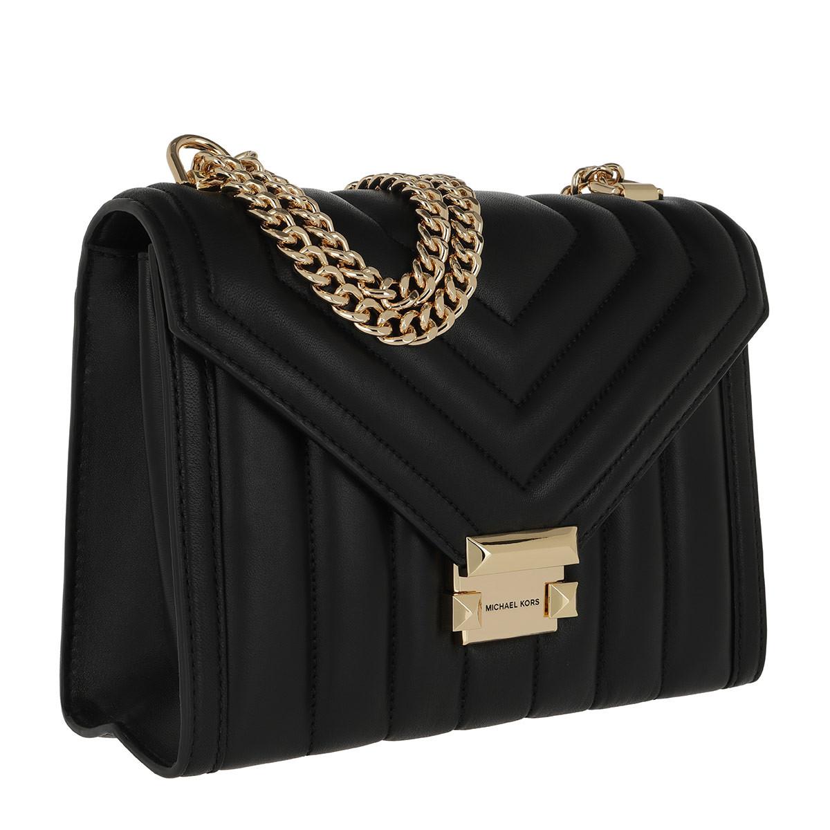 Michael Kors Canvas Whitney Large Quilted Leather Convertible Shoulder