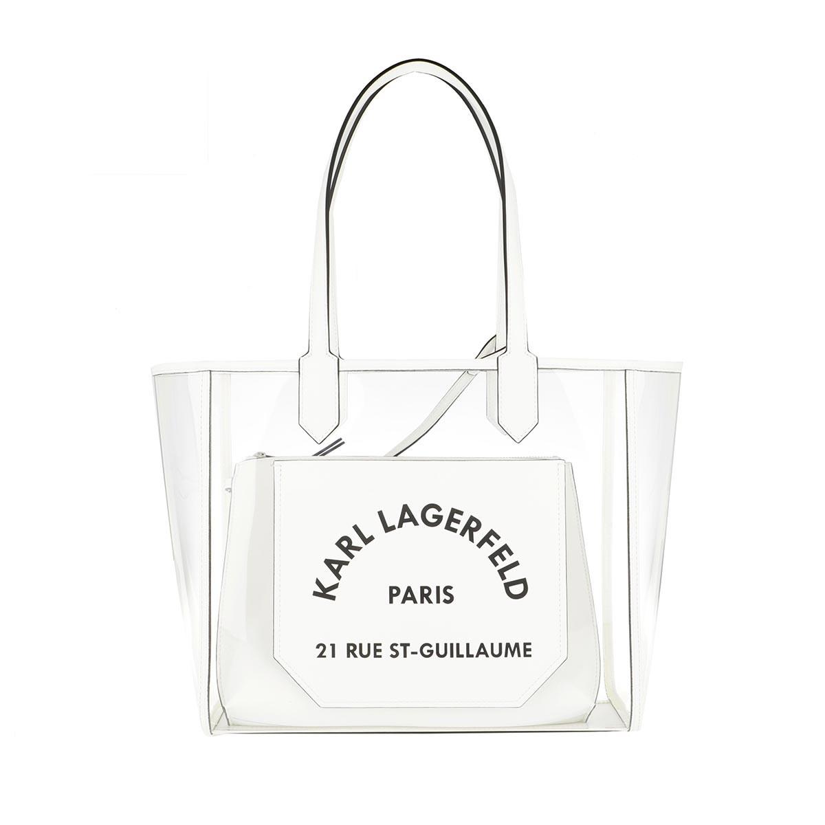 CABAS TRANSPARENT K/JOURNEY Karl Lagerfeld en coloris Blanc - Lyst