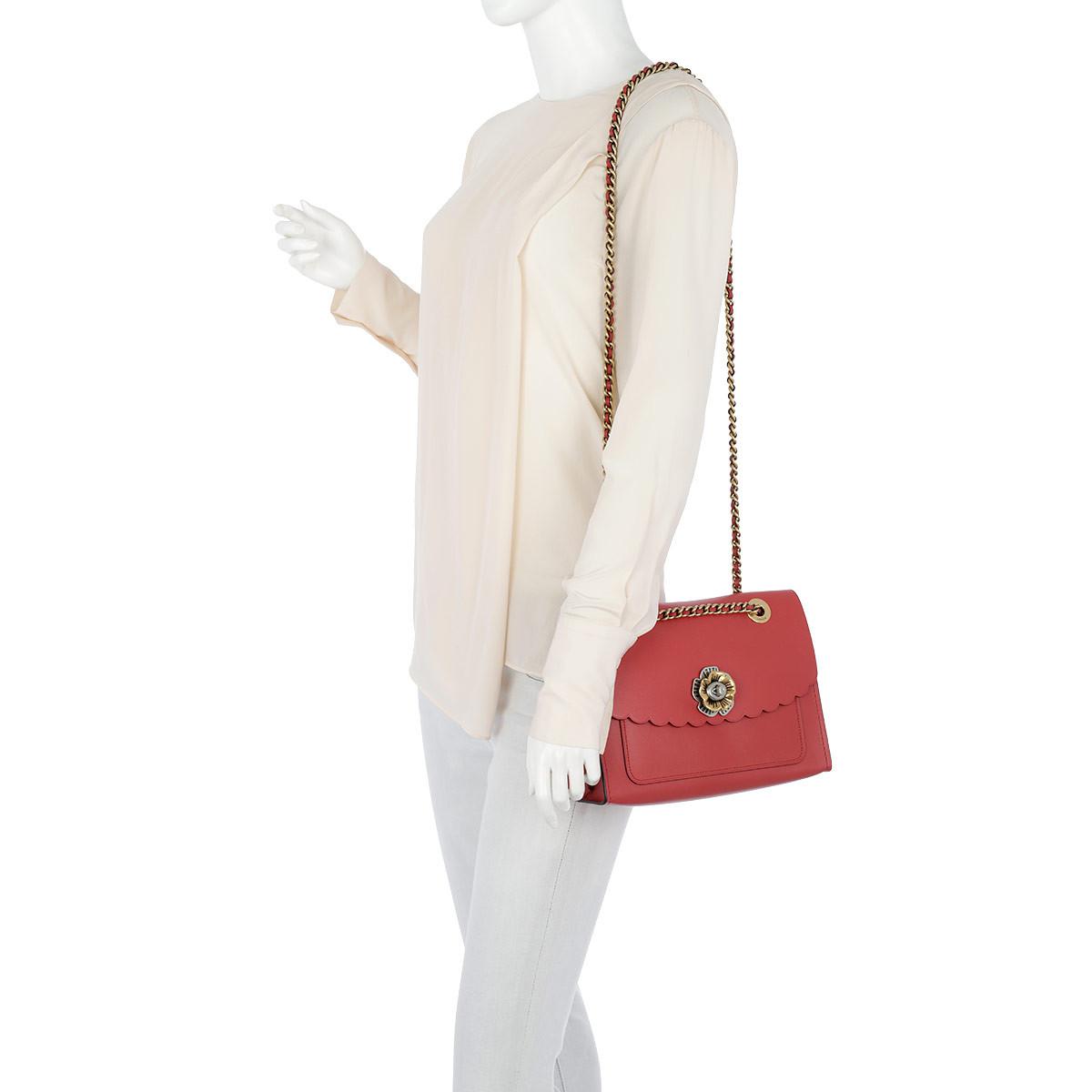 coach parker tea rose turnlock shoulder bag