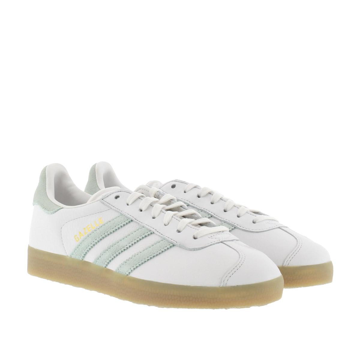 adidas Originals Leather Gazelle W Sneaker Vintage White GAZELLE Sneaker low vintage whitevapour green