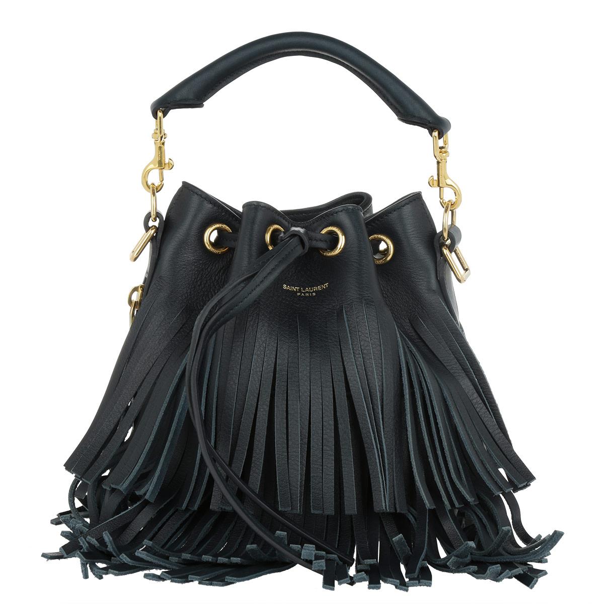 Ysl Emmanuelle Fringed Bucket Bag Deep Marine Ysl Emmanuelle Fringed Bucket Bag Deep Marine