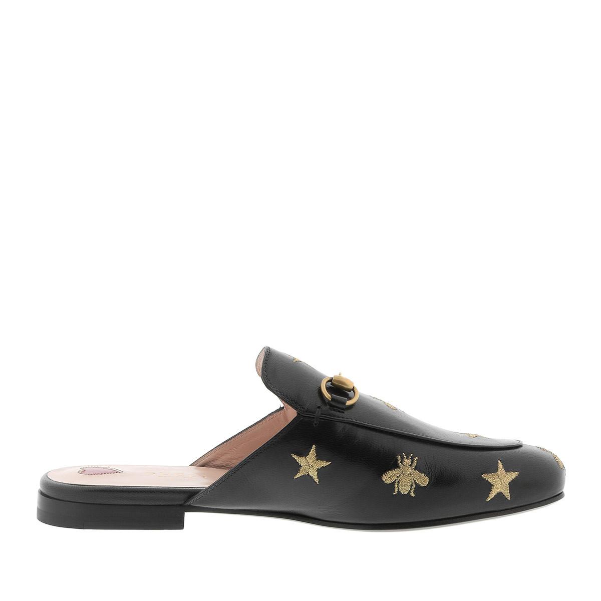 gucci embroidered slippers