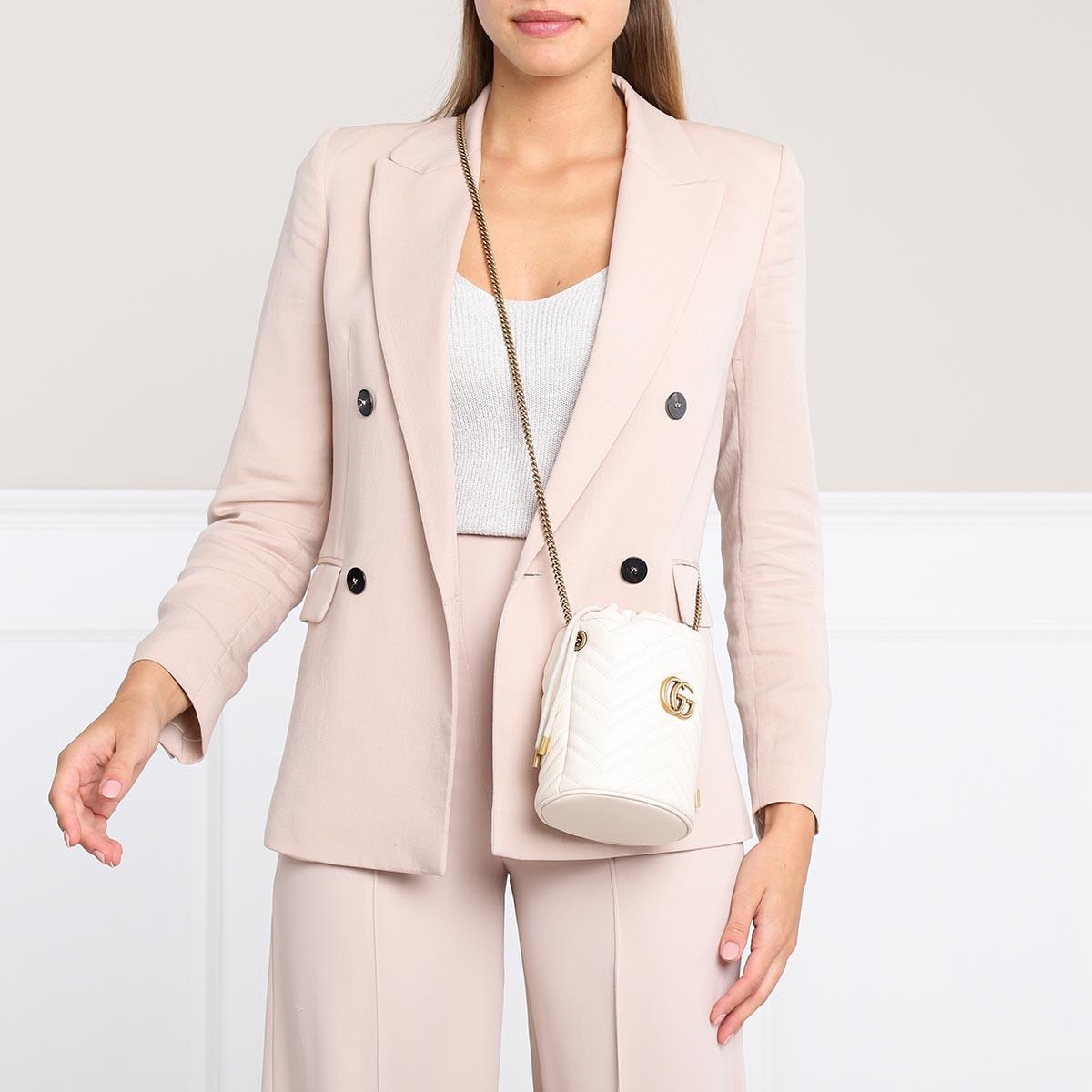 gucci mini bucket bolsa white