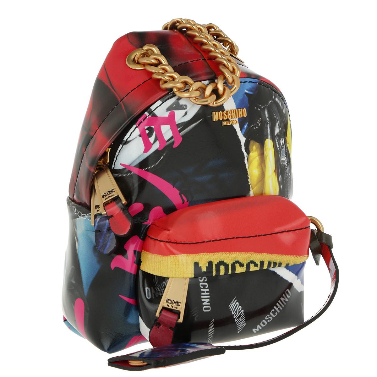 Moschino Leather Crossbody Bag Mini Backpack Pattern Fantasia - Lyst