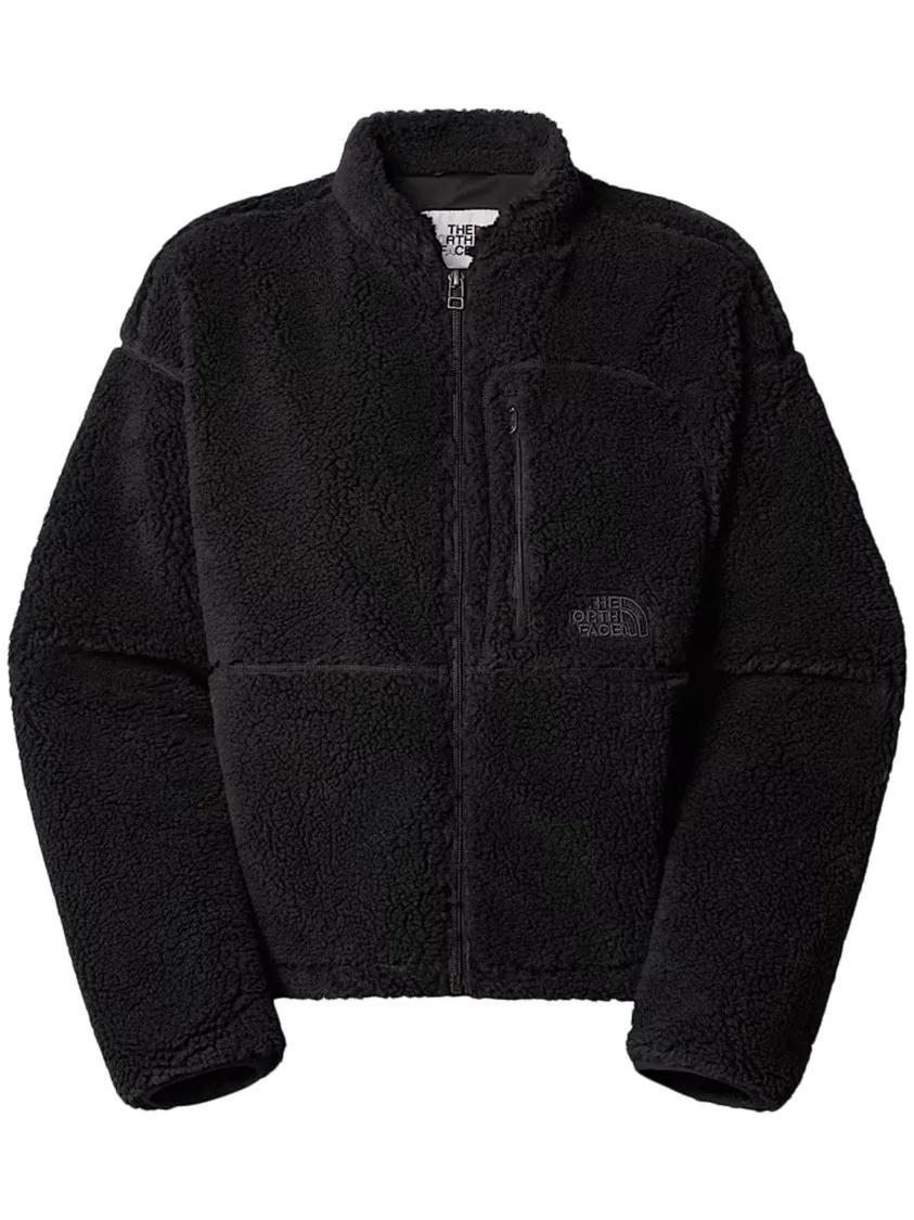 The North Face Plush Textured Pile Jacket With High Collar in