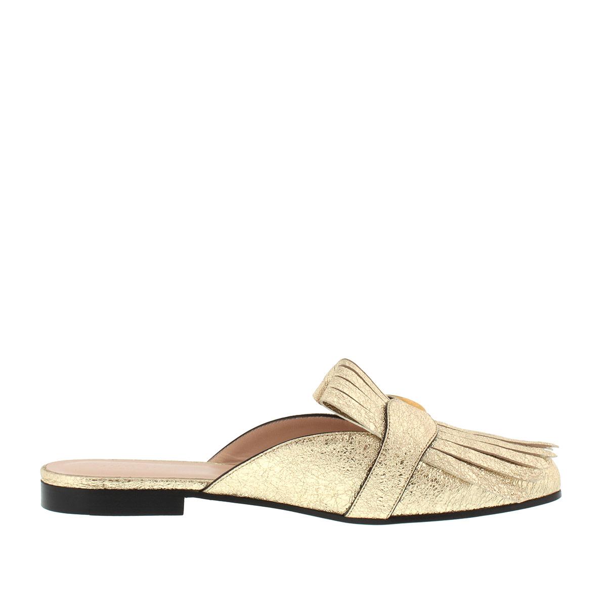 marmont metallic laminate leather slipper