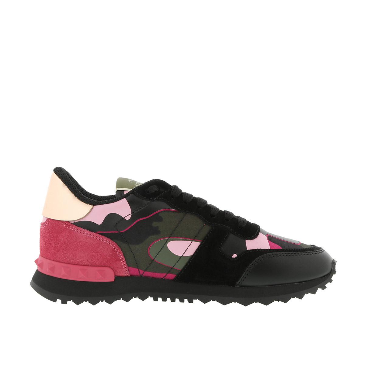 pink and black valentino trainers