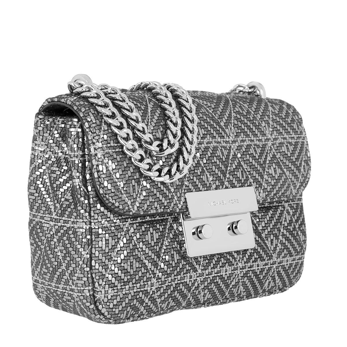 michael kors sloan sm chain shoulder bag black