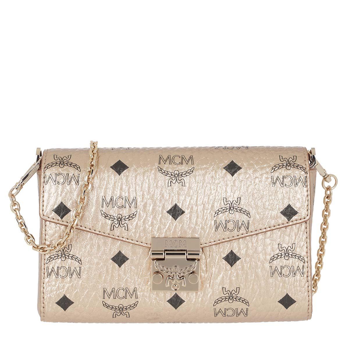 mcm visetos millie crossbody small berlin gold Online Sale